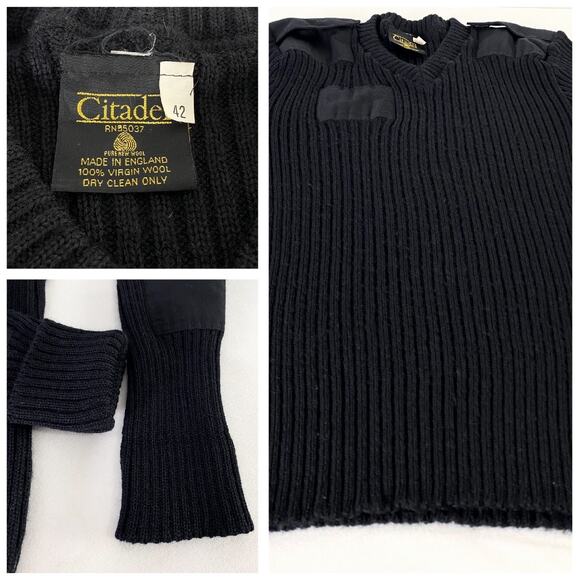 Citadel Techwear Pullover Wool Military Tactical Ribbed Sweater Sz Large - Picture 3 of 13